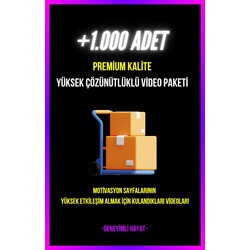 +1.000 ADET PREMİUM KALİTE VİDEO PAKETİ