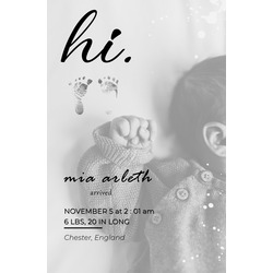 Dijital Bebek Kartı / Digital Newborn Card