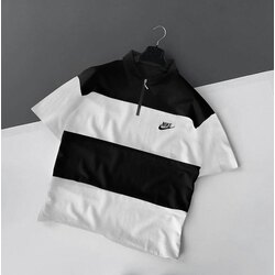 Nike logo detaylı Fermuarlı T-shirt