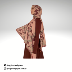 ÇİĞDEM Giyim Desenli 4 Mevsim Kullanılabilir Şal