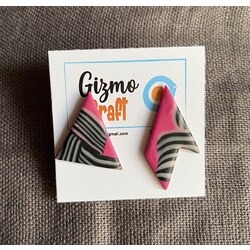 ASİMETRİK PEMBE - ZEBRA KÜPE