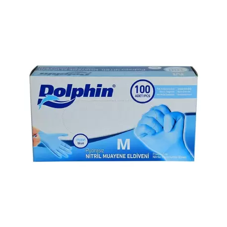 Dolphin Nitril Pudrasız Eldiven M Beden 