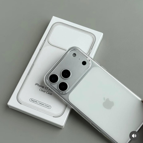 İphohe Serisi MagSafe Özellikli Clear Case Kamera tuş koruması açıktır