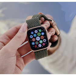 Apple Watch Uyumlu Örgü Loop Kordon Haki Yeşil