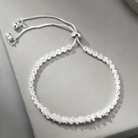 Taşlı zincirli silver kolye 