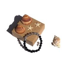 ONİKS-GRİ AKİK DOĞAL TAŞ BİLEKLİK 8 MM
