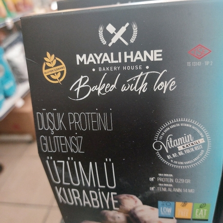 mayalıhane düşük proteinli üzümlü kurabiye
