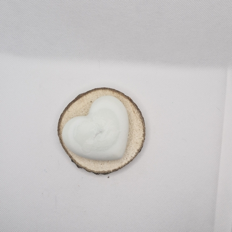 Kalp ♡ Yüzen Mum - Naturel Soya Mum