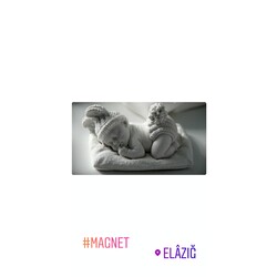 KD242-Yastıkla Erkek Bebek Magnet