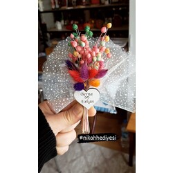 KD239-Kuru Çiçek Nikah Hediyelikleri 
