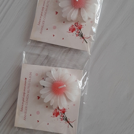 KD358- Anneler Günü Papatya Mum