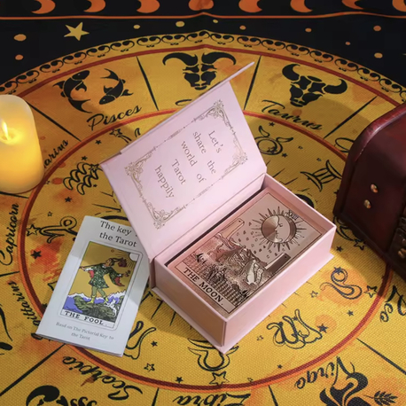 Gold Foil pembe yaldızlı tarot