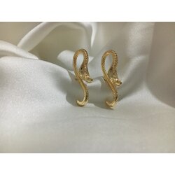 gold yılan küpe