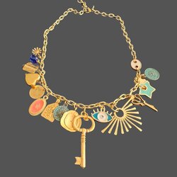 Gold Dust Charm Kolye- Ayarlanabilir 