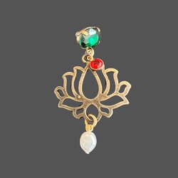 LOTUS TEKLİ KÜPE - Bronz