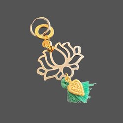 LOTUS TEKLİ KÜPE - Altın ve Gümüş Kaplama