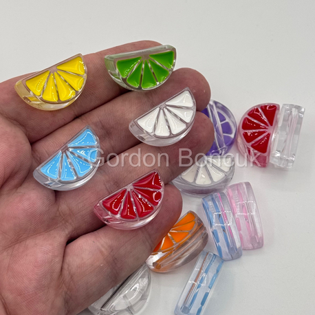 Limon Dilimi  Plastik Boncuk 20Adet