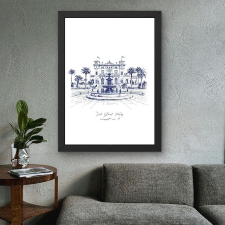 Klasik Villa Çizim Tablosu | Minimal Mimari Poster