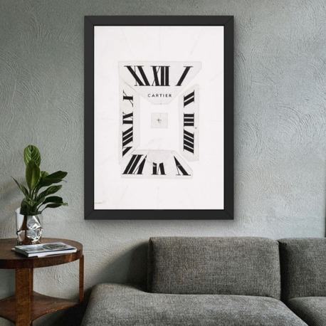 Roma Rakamlı Saat Tablosu | Modern Minimal Duvar Posteri