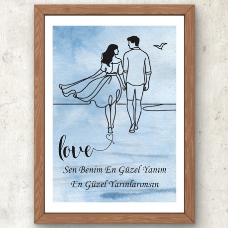 Romantik İllüstrasyon Poster