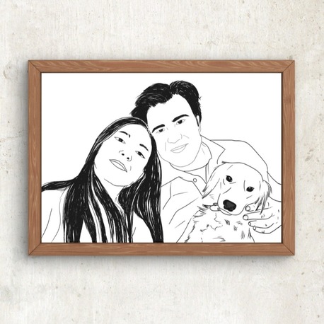 Kişiye Özel Line Art Portre Tasarımı