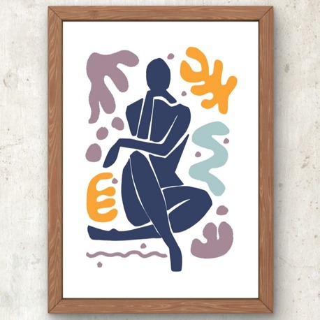 Renklerle Düşünen Figür – Matisse Esintilerinde A3 Poster