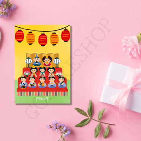 Hinamatsuri Kartpostal (Kendin yap)