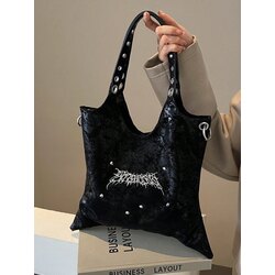 Cybercore Sigilism Studded Siyah Çanta