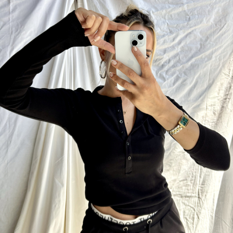 Yeni sezon önü düğmeli fitilli body 