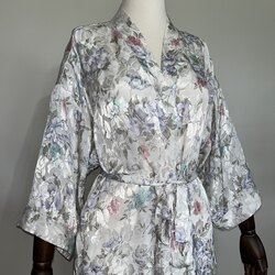 Vintage 1990s Dentelle çiçekli japon kimono 