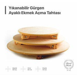 Ayaklı Ekmek Açma Tahtası 