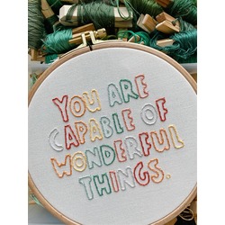 Wonderful Things Embroidery Hoop Art 