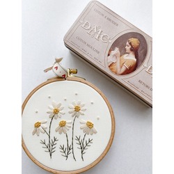 Daisy Embroidery Hoop Art