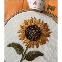 Sunflower Embroidery Hoop Art 