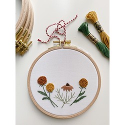 Wildflowers Embroidery Hoop Art 
