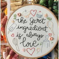 Secret Ingredient Embroidery Hoop Art 