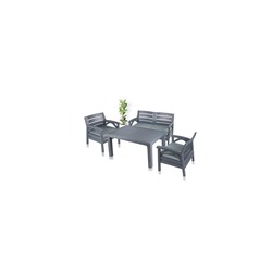 4 Kişilik Minderli Raddan Oturma Grubu 70x120 Yüksek Sehpalı Ergonomik Estetik Tasarım