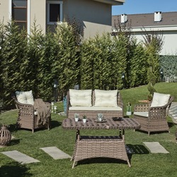 4 Kişilik Oturma Grubu Bahçe Balkon Teras Çay Seti 