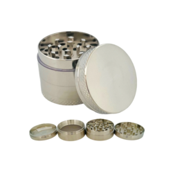 Gri 40MM GRINDER 4 Kat Tutun Baharat Öğütücü Parçalayıcı Paslanmaz Mıknatıslı Gırgır
