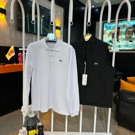 Lacoste Erkek Loose Fit Polo Yaka BEYAZ Sweatshirt