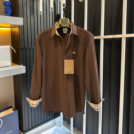 Burberry Kahve Uzun Kol Gömlek