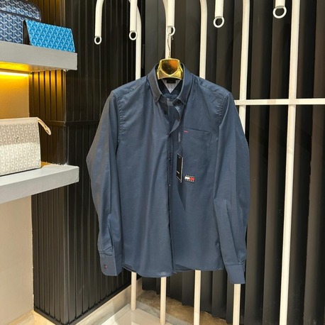 Tommy Hilfiger Lacivert Uzun Kol Gömlek
