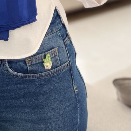 Mini Kaktüs” El Yapımı Broş