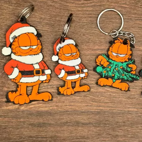 Noel Garfield seti - anahtarlıklar ve süsler