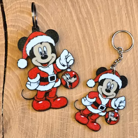 Noel Mickey Mouse süsü ve anahtarlık