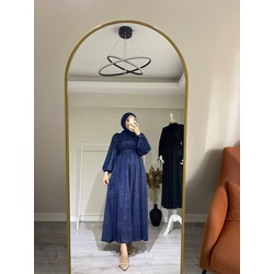 Alya Lacivert Elbise