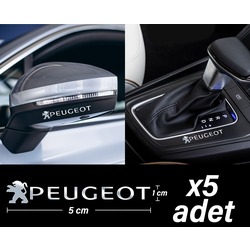 PEUGEOT Metal Sticker Kabartmalı (5 Adet)