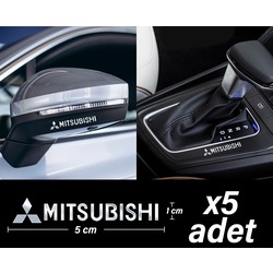 MITSUBISHI Metal Sticker Kabartmalı (5 Adet)