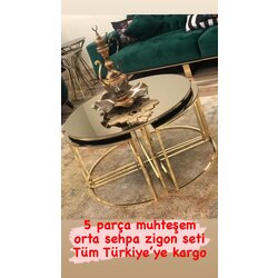 5 parça orta sehpa seti