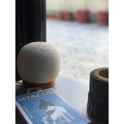 Beyaz Tırtıklı Küre Tuz Lamba
